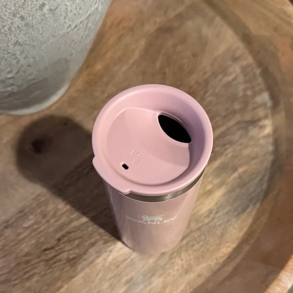 Stanley Pink Travel Mug with Silver Accent Slim Cooler - Picture 2 of 3